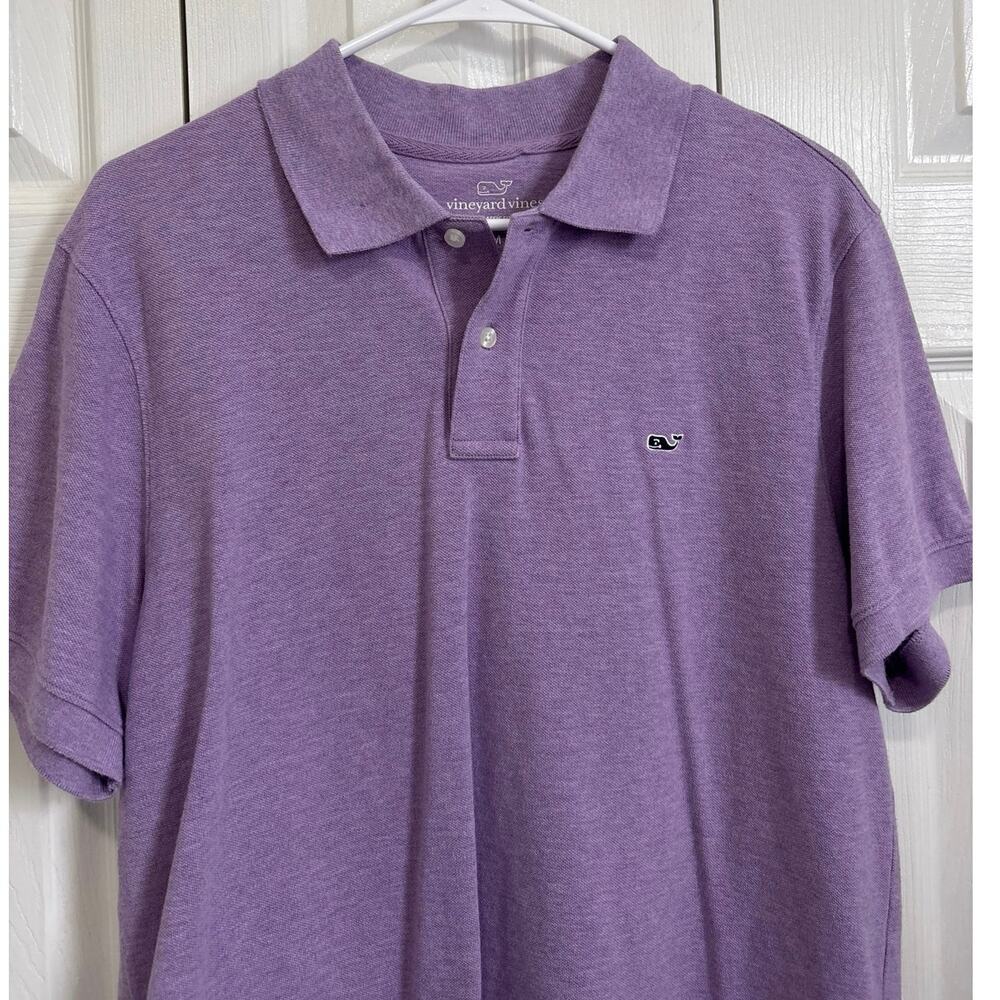 Vineyard Vines Purple Men’s Classic Fit 100% Cotton Polo Medium - Picture 2 of 7